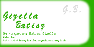 gizella batisz business card